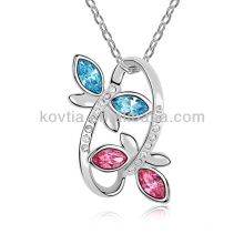 10032 fashion silver jewellery crystal bijoux necklace